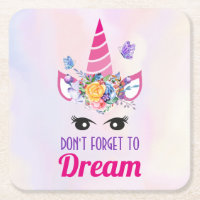 N'oubliez pas de rêver une licorne rose mignonne