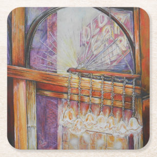 Dessous-de-verre Carré En Papier Nous sommes tous des papillons volant autour de la