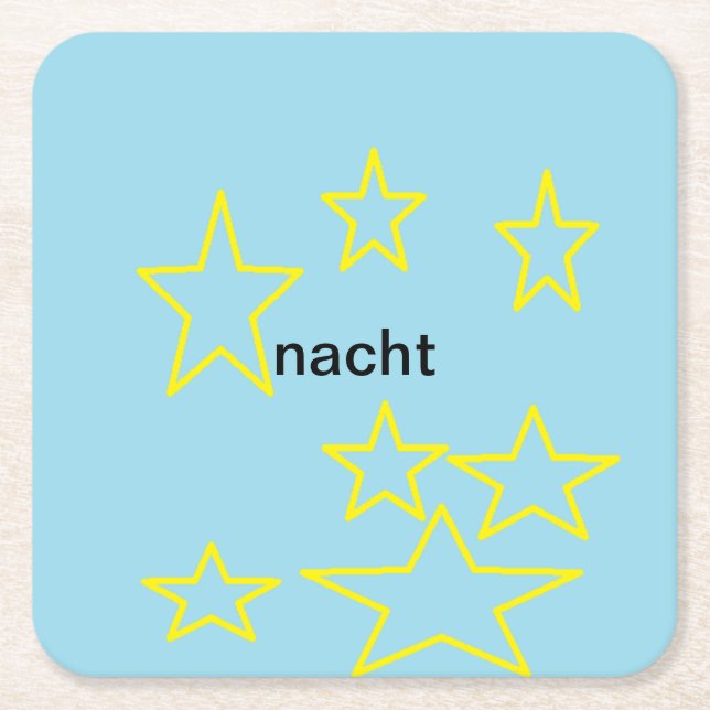 Dessous-de-verre Carré En Papier Nuit étoilée (Devant)