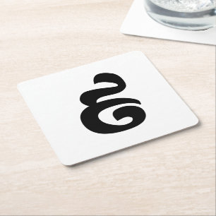 Dessous-de-verre Carré En Papier Numéro cambodgien 9 / Neuf / ៩ (Pram Buen) Khmer