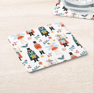 Dessous-de-verre Carré En Papier Nutcracker Ballet Noël