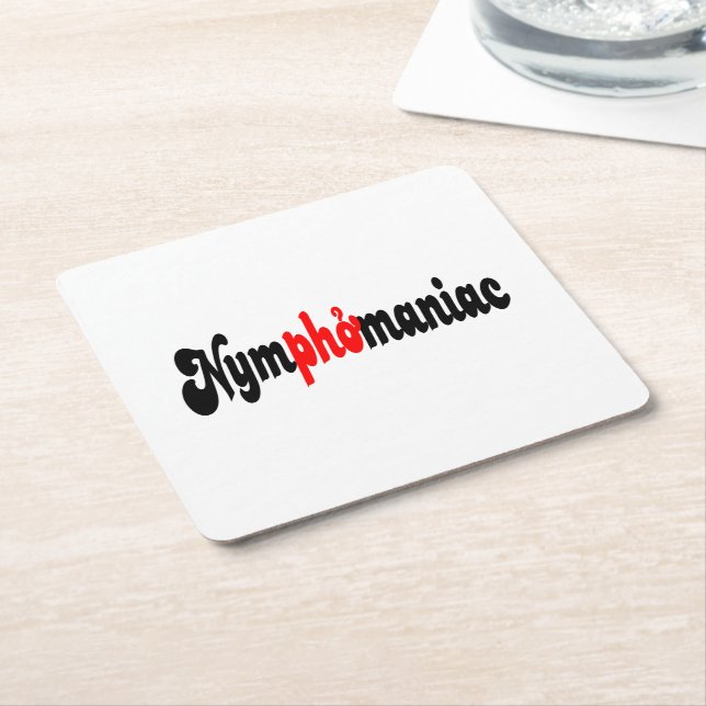 Dessous-de-verre Carré En Papier Nymphomane (Incliné)