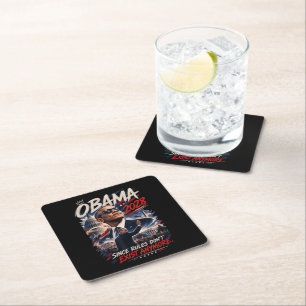 Dessous-de-verre Carré En Papier Obama 2028 Puisque les règles n'existent plus