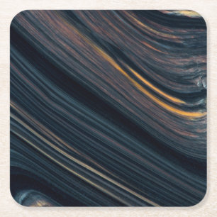 Dessous-de-verre Carré En Papier Obsidienne Goldsheen acajou