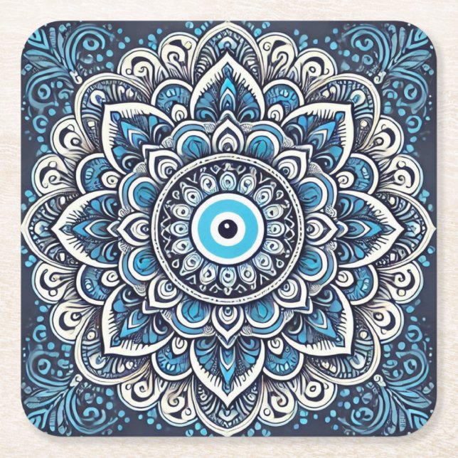 Dessous-de-verre Carré En Papier Oeil malin (Devant)