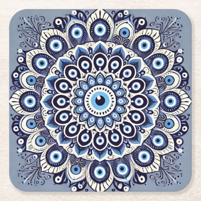 Dessous-de-verre Carré En Papier Oeil malin (Devant)