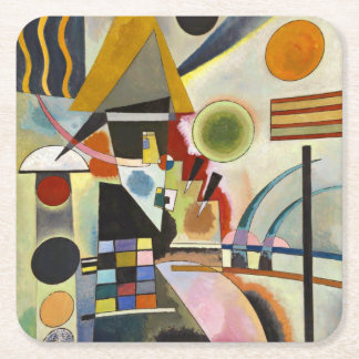 Dessous-de-verre Carré En Papier Oeuvre Abstraite de Kandinsky