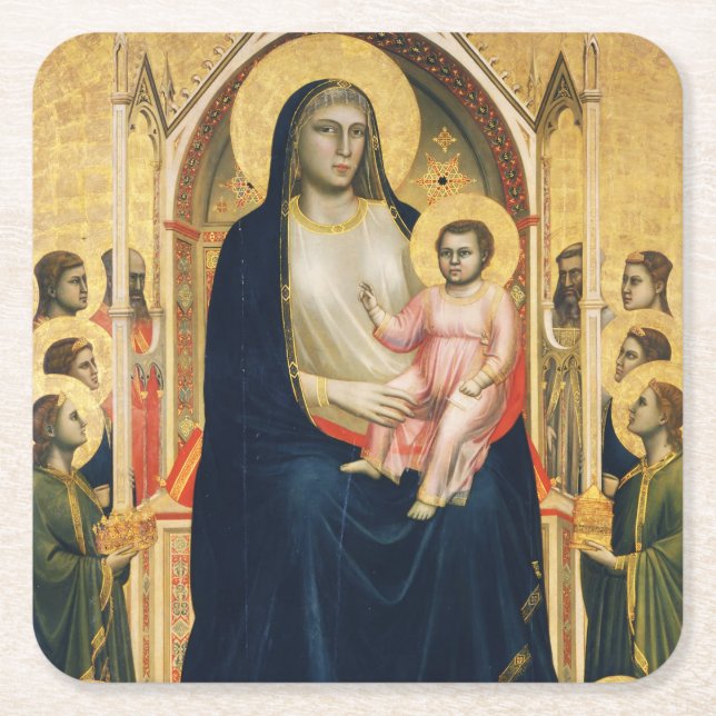 Dessous-de-verre Carré En Papier Ognissanti Madonna, Giotto, 1306-1310 (Devant)