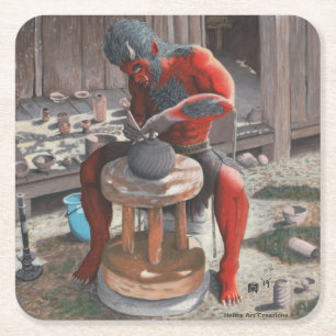 Dessous-de-verre Carré En Papier Ogre Potter Fabriquer Pot Imaginaire Dessous de ve