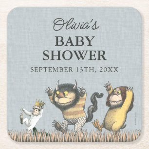 Dessous-de-verre Carré En Papier Oh Boy! Que le chah sauvage commence   Baby Shower