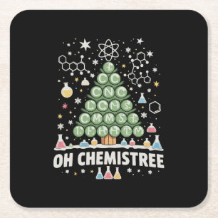 Dessous-de-verre Carré En Papier Oh Chemistree Tableau Périodique Chimie Noël