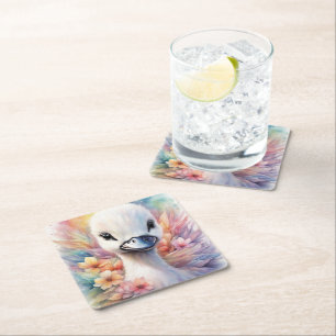 Dessous-de-verre Carré En Papier Oiseaux arc-en-ciel Swan 2