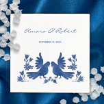 DESSOUS-DE-VERRE CARRÉ EN PAPIER OISEAUX OTOMI DE COULEUR D'EAU<br><div class="desc">Beaux oiseaux d'aquarelle inspirés de l'art Otomi mexicain</div>