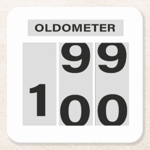 Dessous-de-verre Carré En Papier OLDOMETER 100e anniversaire 99 à 100