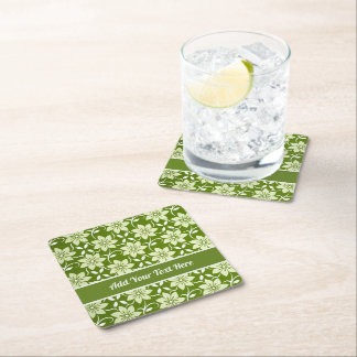 Dessous-de-verre Carré En Papier Olive Blossom Repeat
