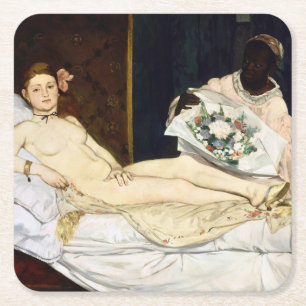 Dessous-de-verre Carré En Papier Olympia, Edouard Manet, 1863