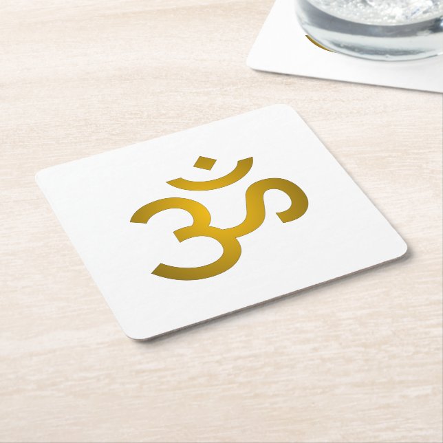 Dessous-de-verre Carré En Papier Om devanagari  (Incliné)