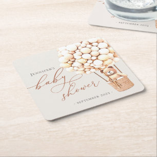 Dessous-de-verre Carré En Papier On Peut Attendre ! Baby shower