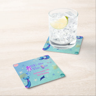 Dessous-de-verre Carré En Papier ONE der the Sea Anniversday   Sous la mer Annivers