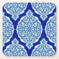 Ornement turc, bleu-blanc de luxe.