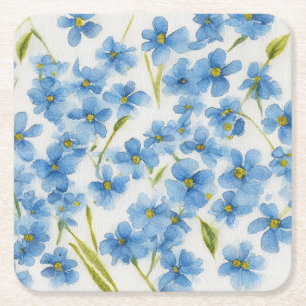 Dessous-de-verre Carré En Papier Oubliez-moi pas le dessous de verre de papier flor