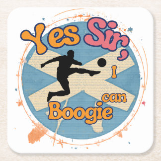 Dessous-de-verre Carré En Papier Oui monsieur je peux Boogie avec Footballeur 