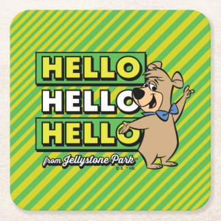 Dessous-de-verre Carré En Papier Ours Boo Boo Bonjour Bonjour Bonjour De Jellystone