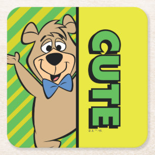 Dessous-de-verre Carré En Papier Ours Boo-Boo mignon