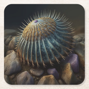 Dessous-de-verre Carré En Papier Oursin de haute mer