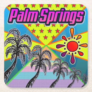 Dessous-de-verre Carré En Papier Palm Springs Coaster de la liberté