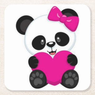 Dessous-de-verre Carré En Papier Panda