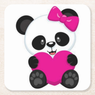 Dessous-de-verre Carré En Papier Panda