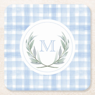 Dessous-de-verre Carré En Papier Papier blanc En vichy Laurel Crest