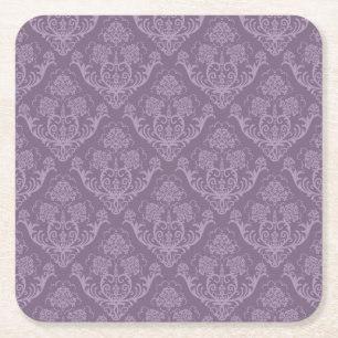 Dessous-de-verre Carré En Papier Papier peint floral pourpre
