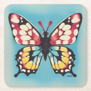 Dessous-de-verre Carré En Papier Papillon