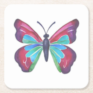 Dessous-de-verre Carré En Papier Papillon