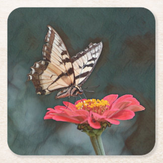 Dessous-de-verre Carré En Papier Papillon Extraordinaire