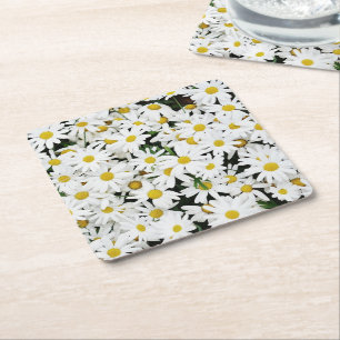 Dessous-de-verre Carré En Papier Pâquerettes