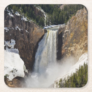 Dessous-de-verre Carré En Papier Parc national de Yellowstone