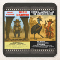 Parodie d'affiche de film animalier western