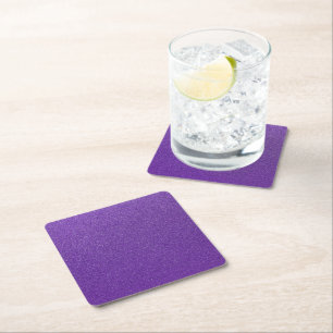 Dessous-de-verre Carré En Papier Parties scintillant violette, Étincelle, Arrière -
