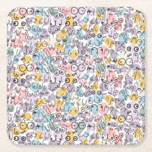 Dessous-de-verre Carré En Papier pastel