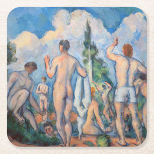 Dessous-de-verre Carré En Papier Paul Cezanne - Baigneurs