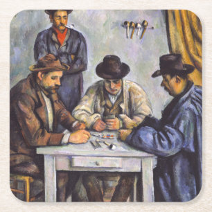 Dessous-de-verre Carré En Papier Paul Cezanne - Les Joueurs De Cartes