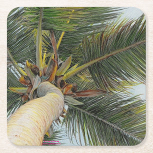Dessous-de-verre Carré En Papier Paul McGehee "Palm Tree" Drink Coasters