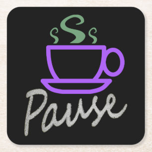 Dessous-de-verre Carré En Papier Pause café
