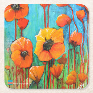 Dessous-de-verre Carré En Papier Pavots