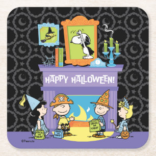 Dessous-de-verre Carré En Papier Peanuts Salles Ensorcelées Halloween