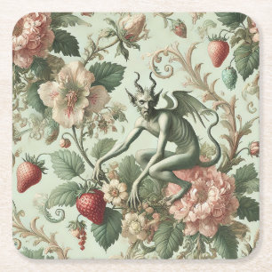 Dessous-de-verre Carré En Papier Péchés fraises - gothique baroque