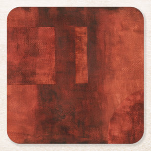 Dessous-de-verre Carré En Papier Peinture cramoisie profonde avec des formes